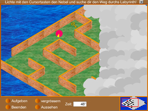 Zum Flash-Spiel: "Kugel durch Zufallslabyrinth navigieren"