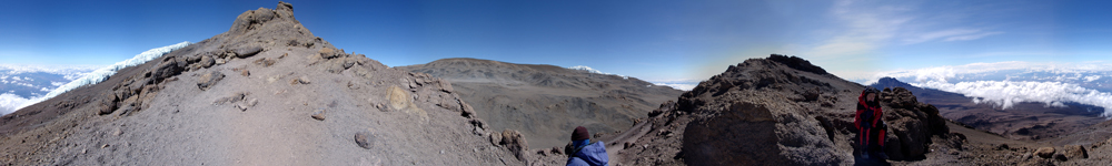 Panorama zwischen Gillman's Point und Uhuru-Peak